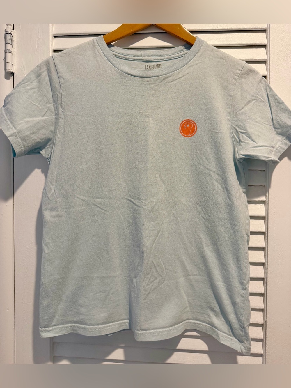 Lax So Hard Light Blue beach ocean sun tee shirt youth XL
